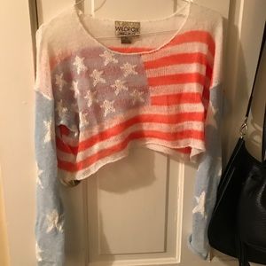 Wildfox American flag sweater.